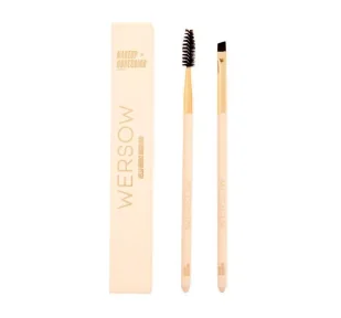 Makeup obsession Makeup Obsession x Wersow Zestaw Pędzelek + Spiralka do Brwi Hello Brows OBS-0827 - Akcesoria i kosmetyki do stylizacji brwi - miniaturka - grafika 1