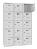 Szafki BHP - Potrójna szafa na korytarz do szkoły na książki SMS 435 - miniaturka - grafika 1