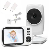 Elektroniczne nianie i monitory oddechu - NIANIA ELEKTRONICZNA Z KAMERĄ + MONITOR 3,2" TRYB NOCNY 2xZOOM FUNKCJA VOX - miniaturka - grafika 1