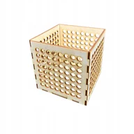 Świeczniki - Lampion drewniany latarenka ze sklejki decoupage ozdoba świecznik 11cm - miniaturka - grafika 1