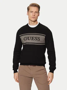 Guess Sweter M5RR13 Z3KK2 Czarny Regular Fit - Swetry męskie - miniaturka - grafika 1