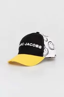 Czapki dla dzieci - Marc Jacobs czapka z daszkiem bawełniana dziecięca kolor czarny wzorzysta - miniaturka - grafika 1