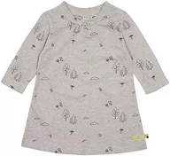 Sukienki - loud + proud Dziewczęca sukienka z dzianiny strukturalnej, certyfikat GOTS, Silver, 122/128 cm - miniaturka - grafika 1