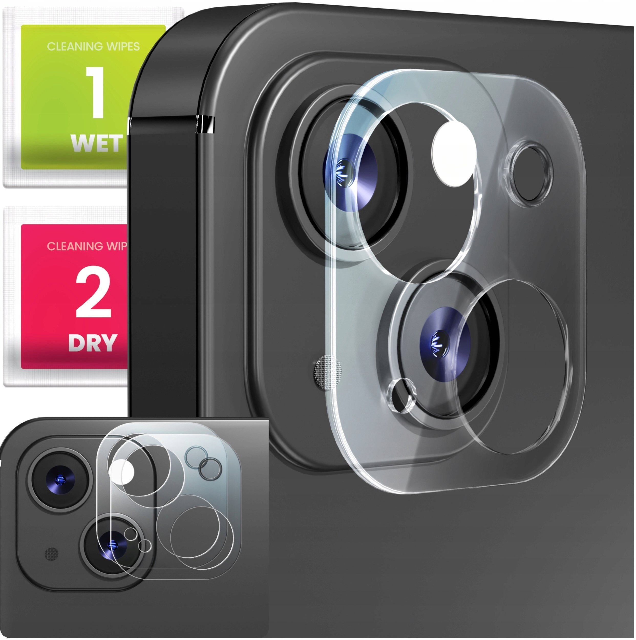 2-PAK Szkło Na Aparat Do Apple iPhone 13 Mini Hartowane, Na Obiektyw, 9H