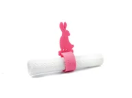 Dekoracja stołu - Serwetnik ze wzorem świątecznym - Zajączek Wielkanocny - 21 cm - 1 szt. - miniaturka - grafika 1