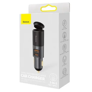Baseus Baseus Share Together ładowarka samochodowa USB / USB Typ C / gniazdo zapalniczki 120W Quick Charge Power Delivery szary (CCBT-C0G) hurtel-71975-0 - Ładowarki samochodowe - miniaturka - grafika 17