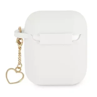 Guess  GUA2LSCHSH AirPods 1/2 cover biały/white Silicone Charm Collection - Akcesoria do słuchawek - miniaturka - grafika 2