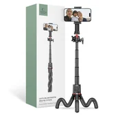 Selfie stick - TECH-PROTECT L07S BLUETOOTH SELFIE STICK FLEXIBLE TRIPOD BLACK - miniaturka - grafika 1