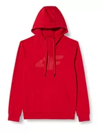 Bluzy męskie - 4F Męska bluza H4Z22-blm352, czerwona, XL, czerwony - miniaturka - grafika 1