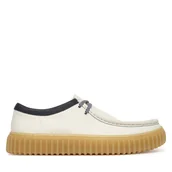 Półbuty męskie - Półbuty Clarks Torhill Lo 26187380 Biały - miniaturka - grafika 1