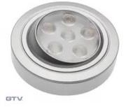 Lampy pozostałe - GTV OPRAWA LEDOWA WPUSZCZANA CALDAS REGULOWANY PROMIEŃ. 12V DC. 2.4W. 6X SMD3020. ZIMNY BIAŁY. 200cm PRZEWÓD Z MINIAMP (2 WKRĘTY. TAŚMA 3M) LD-CDR06ZB-53 - miniaturka - grafika 1