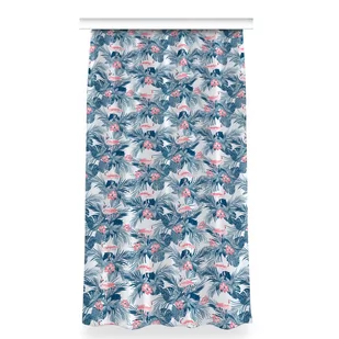 Zasłona z grafiką gotowa 150x280 Flamingi i plamy, Fabricsy - Zasłony - miniaturka - grafika 1