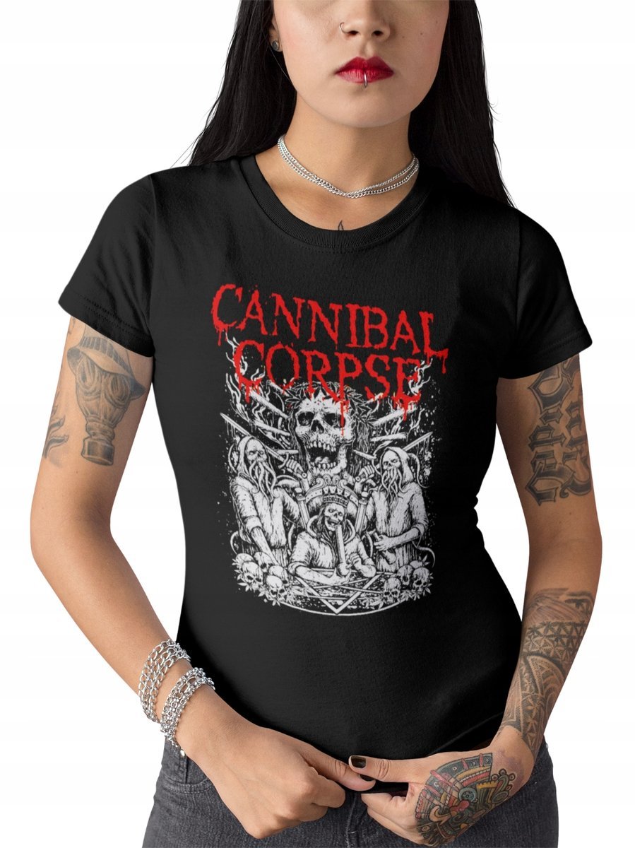CANNIBAL CORPSE Koszulka damska czarna T-Shirt z nadrukiem death metal M