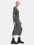 Sukienki - Desigual Sukienka codzienna 23WWVK26 Czarny Slim Fit - miniaturka - grafika 1