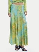 Spódnice - Desigual Spódnica maxi Desvanecer 25WWFK06 Zielony Regular Fit - miniaturka - grafika 1