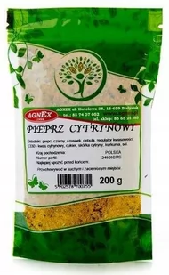 Agnex Krzysztof Wierzbicki Pieprz cytrynowy 200g PIEPRZ CYTRYNOWY - Pieprz - miniaturka - grafika 1