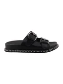 Klapki i japonki damskie - Tom Tailor Klapki w kolorze czarnym - miniaturka - grafika 1