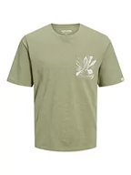 Koszulki męskie - JACK & JONES Jorcrayon Pocket Tee Ss Crew Neck T-Shirt męski, khaki-zielony (Oil Green), S - miniaturka - grafika 1