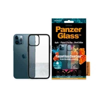 Etui i futerały do telefonów - Etui PanzerGlass ClearCase antybakteryjne na iPhone 12 Pro Max - przezroczysto-czarne - miniaturka - grafika 1
