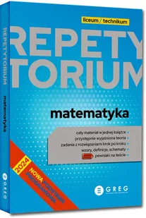 Repetytorium LO 2024-2026 - Matematyka - praca zbiorowa - Podręczniki dla liceum - miniaturka - grafika 1