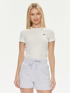 Lacoste T-Shirt TF5538 Biały Regular Fit - Koszulki i topy damskie - miniaturka - grafika 1