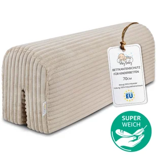 Ochraniacz krawędzi łóżka dla dzieci 70 cm Minky - zabezpieczenie przed wypadnięciem, ochraniacz na ramę łóżka do łóżeczka, łóżka piętrowego, z pokr.. - Ochraniacze do łóżeczka - miniaturka - grafika 1