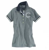 Koszulki jeździeckie - Euro-Star Koszulka damska polo PHILINE grey melange - miniaturka - grafika 1