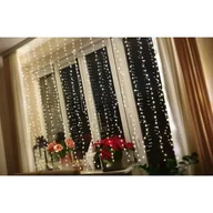 Oświetlenie świąteczne - Kurtyna zewnętrzna 400 LED druciki łezki na transformator z programatorem multikolor 150 x 220 cm Cortina - miniaturka - grafika 1