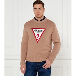 Guess Jeans Sweter Regular Fit - Swetry męskie - miniaturka - grafika 1