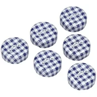 Pokrywki - Kilner Zestaw pokrywek w kratę Vichy 6 szt. 48 mm 0025.369 - miniaturka - grafika 1