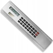 Linijki, ekierki - LINIJKA 20 cm z kalkulatorem na baterię słoneczną - miniaturka - grafika 1