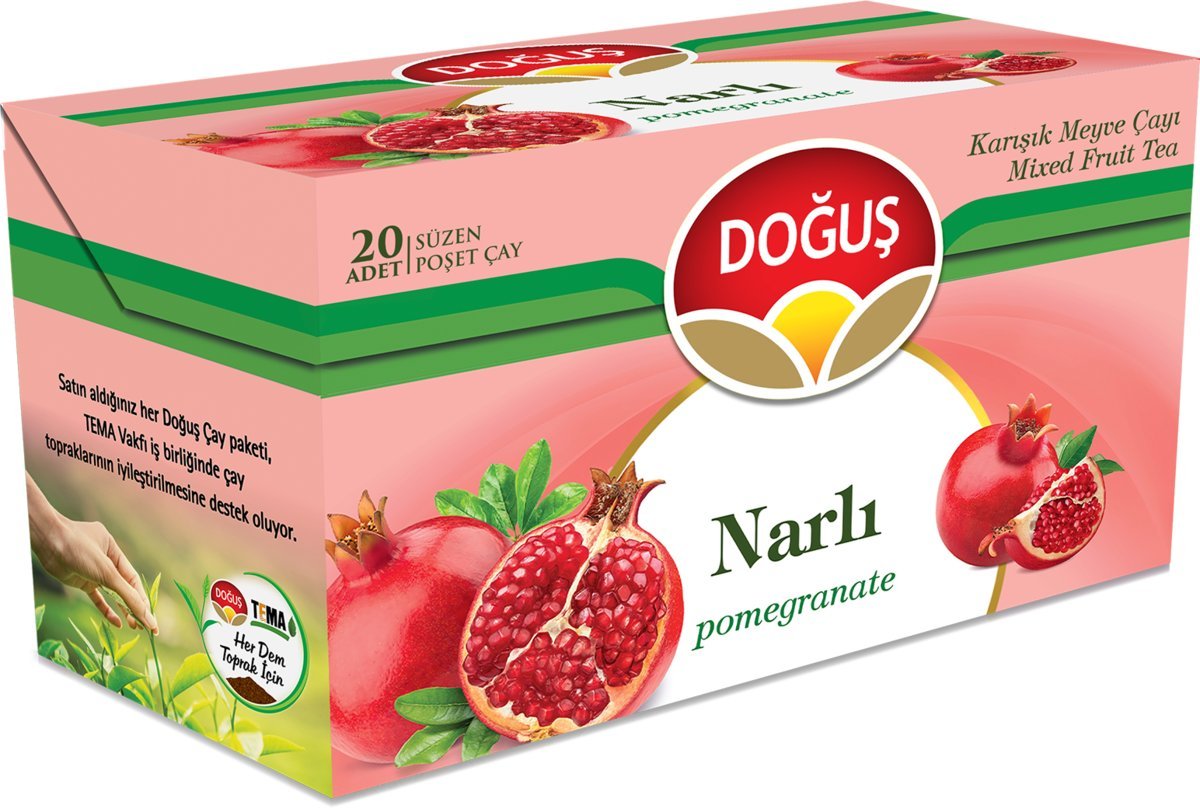 Herbata z granatem Dogus 20 torebek – Owocowy smak Turcji, oryginał
