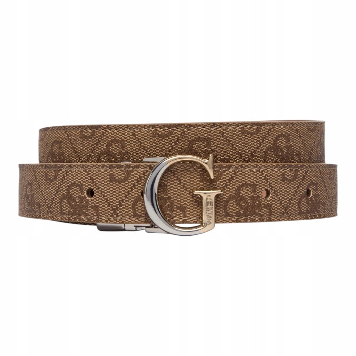 GUESS PASEK DAMSKI ADJUSTABLE & REV PANT BRĄZOWY r.M