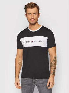 Koszulki męskie - Tommy Hilfiger T-Shirt Logo Flag UM0UM01170 Czarny Regular Fit - grafika 1