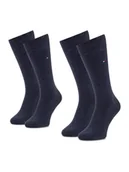 Skarpetki męskie - Tommy Hilfiger Zestaw 2 par wysokich skarpet męskich 371111 Granatowy - miniaturka - grafika 1