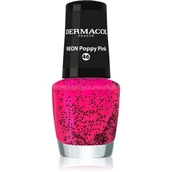 Lakiery do paznokci - Dermacol Neon neonowy lakier do paznokci odcień 46 Poppy Pink 5 ml - miniaturka - grafika 1