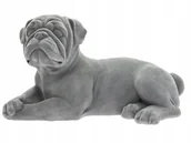 Figurki dekoracyjne - FIGURKA PIES MOPS W POZYCJI LEŻĄCEJ - ELEGANCKA DEKORACJA - miniaturka - grafika 1