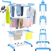 Suszarki na ubrania - SUSZARKA NA PRANIE PIONOWA SKŁADANA DUŻA XXL - miniaturka - grafika 1