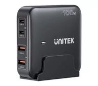 Ładowarki do telefonów - Unitek Ładowarka biurkowa GaN 100W 2x USB-A 2x USB-C - darmowy odbiór w 22 miastach i bezpłatny zwrot Paczkomatem aż do 15 dni - miniaturka - grafika 1