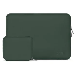 Etui na laptopa TECH-PROTECT Neoslim 13-14 cali Zielony + Torba na akcesoria NEOSLIM LAPTOP 13-14 MIDNIGHT GREEN - Torby na laptopy - miniaturka - grafika 1