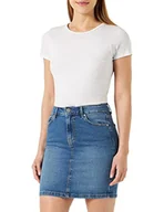 Spódnice - Vila Damska spódnica dżinsowa, krótka, niebieski (medium blue denim), 38 - miniaturka - grafika 1