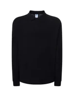 Odzież medyczna - Koszulka polo medyczna męska czarna rękaw długi XL - miniaturka - grafika 1