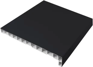Parapet wewnętrzny PCV Geom 25 x 156 cm grafitowy - Blaty meblowe i parapety okienne - miniaturka - grafika 1