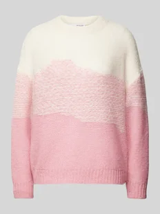 Sweter z dzianiny z obniżonymi ramionami model ‘JACKIE’ - Swetry damskie - miniaturka - grafika 1
