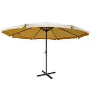 Parasole ogrodowe - Parasol Meran Pro, parasol gastronomiczny z falbaną Ø 5m poliester/aluminium 28kg ~ kremowy bez stojaka - miniaturka - grafika 1