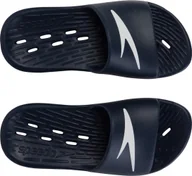Buty dla dziewczynek - Speedo Dziecięce klapki plażowe basenowe Speedo Slide Navy rozmiar 32 - miniaturka - grafika 1