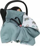 Koce i narzuty dla dzieci - Babymam muślinowy otulacz kocyk nosidełka fotelika - miniaturka - grafika 1