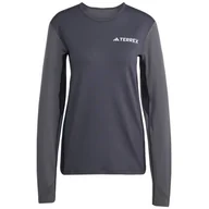 Koszulki sportowe damskie - Damska koszulka Adidas Multi Synt Ls W Rozmiar: M / Kolor: szary - miniaturka - grafika 1