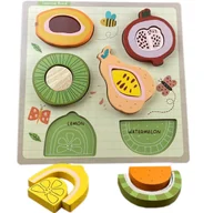Puzzle - Puzzle Drewniane Edukacyjne Owoce Zkb-2053 - miniaturka - grafika 1
