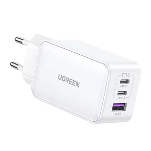 Ładowarka sieciowa UGREEN 15339 Nexode, 2xUSB-C, USB-A 3.0, PD3.0, QC4.0, GaN, 65W (biała) - Ładowarki do telefonów - miniaturka - grafika 3